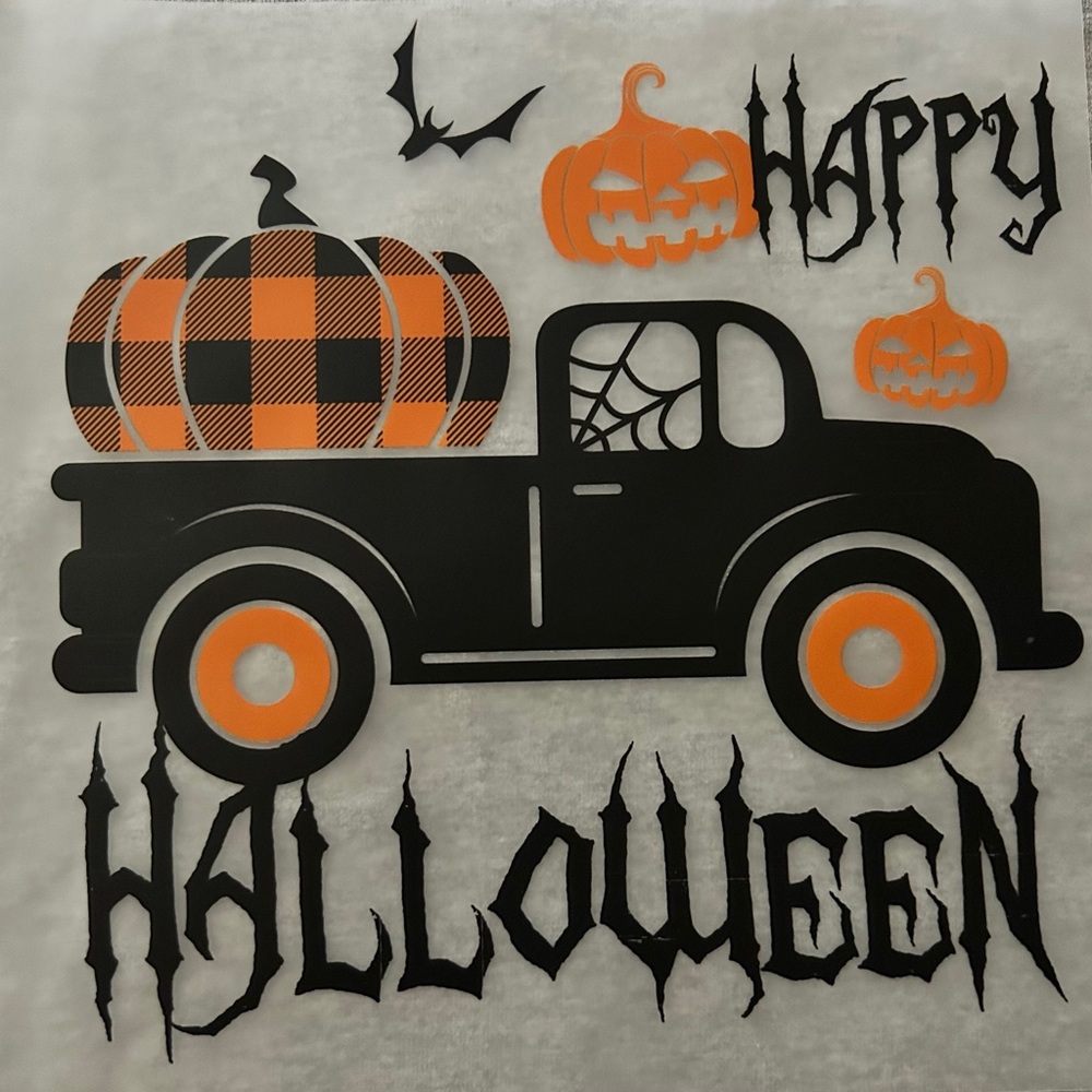 Halloween Truck Graphic Tee pick size & color.